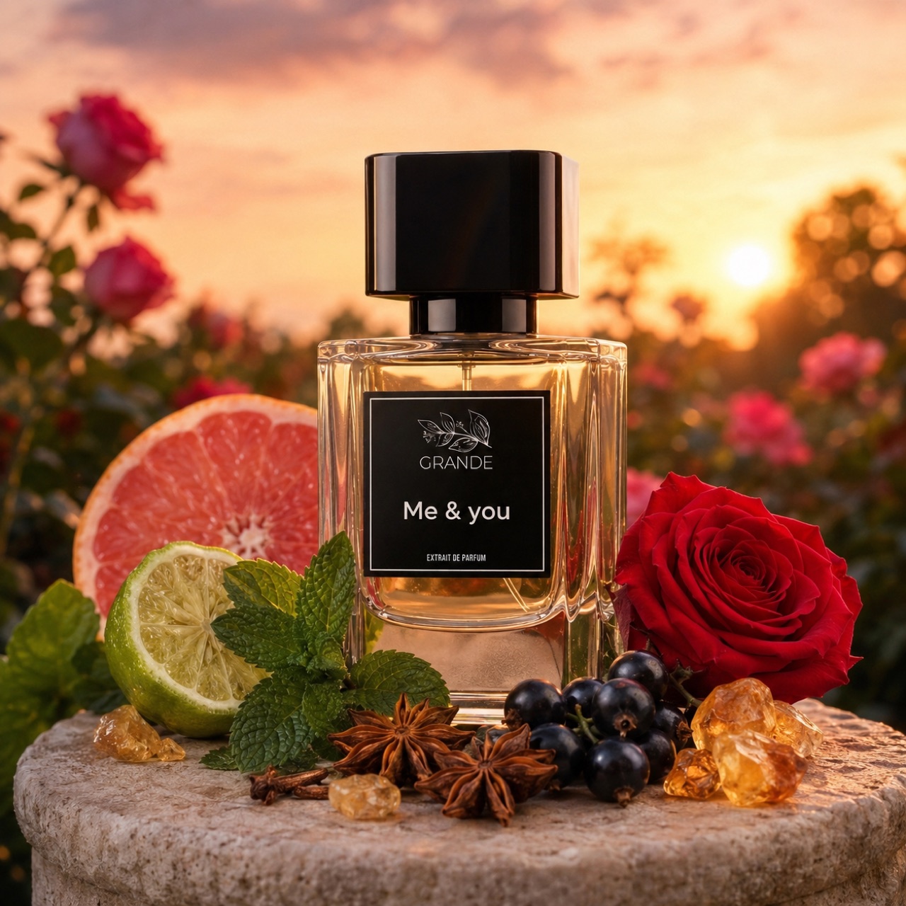 Grande fragrance packshots